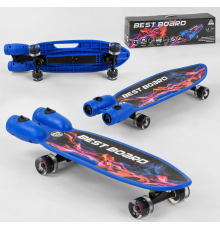 Скейтборд S-00605 Best Board (4) з музикою і димом, USB зарядка, акумуляторні батареї, колеса PU зі світлом 60х45мм