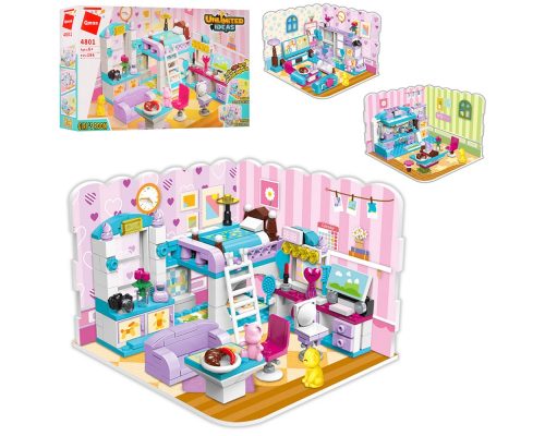 Конструктор Qman 4801 "Unlimited Ideas": 3в1 Кімната для дівчинки, 194 дет.