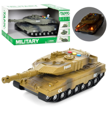 Танк WH1225B-2-3 інерц., рухлива вежа, муз., світло, бат.(таб.), 2 кольори, кор., 33,5-16-14 см.