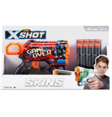 Швидкострільний бластер X-SHOT Skins Menace Game Over (8 патронів), 36515B