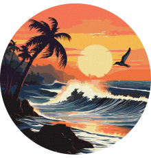 Набір для розпису по номерах. "Чудова стихія" d39см