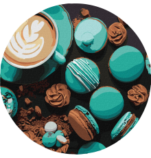 Набір для розпису по номерах. "Шоколадна насолода" d39см