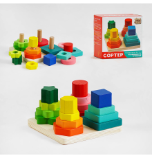 Сортер 94620 (36) "4FUN Game Club Wood", "Логічна пірамідка", у коробці
