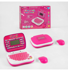Навчальний комп`ютер TK 10256 (24) "WToys", ОЗВУЧУВАННЯ УКРАЇНСЬКОЮ МОВОЮ, 3 режими абетки, казки, пісні, скоромовки, міні-ігри, в коробці