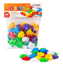 Набір дитячий «Мозаїка різнокольорова №4» арт. 069/4 (84  деталі) діам мозаїкi 50 мм Бамсик