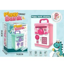 Сейф 6002 A (36/2) ""Piggy Smart Bank"", 2 кольори, світло, звук, паперовы купюри, у коробці