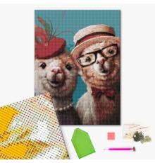 Алмазна мозаїка: Милі Лами ©Lucia Heffernan 40х50