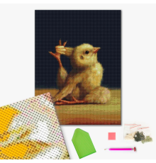 Алмазна мозаїка: Йога курочка ©Lucia Heffernan 40х50