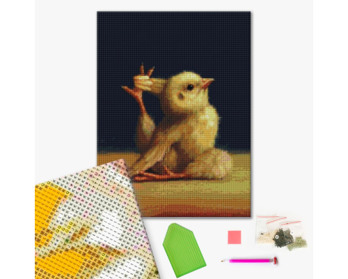 Алмазна мозаїка: Йога курочка ©Lucia Heffernan 40х50