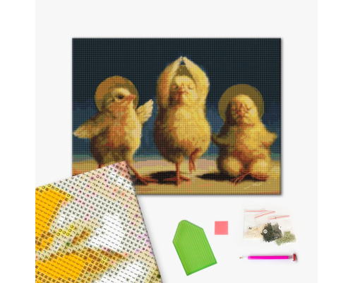 Алмазна мозаїка: Духовні курчата ©Lucia Heffernan 40х50