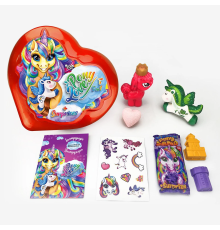 Креативна творчість "Поні" "Diamond Pony" УКР BPS-01-03U (4) "Danko Toys", м'яка іграшка, слайм, бомбочка, тісто, сніг, стікери