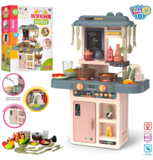 Кухня 889-189 мийка, плита, посуд, продукти, 36 пред., муз., світло, бат., кор., 49,5-35-15 см.