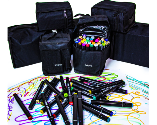 НАБІР ДВОСТОРОННІХ МАРКЕРІВ 36 ШТ