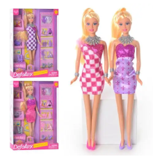 Лялька 8233 2 види, сумочка 2 шт., взуття, аксесуари, кор., 32-22-5,5 см