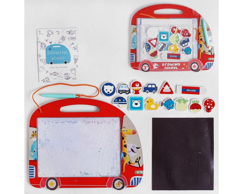 Дошка для малювання дерев`яна C 54574 (48)  магнітна, в плівці