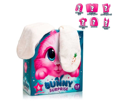 гр Гра настільна ""Bunny surprise"" maxi VT 8080-10 (9) ""Vladi Toys"", магнітна гра, пазл, набір для творчості, настільна гра, лизун, рюкзак, в 