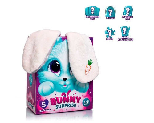 гр Гра настільна ""Bunny surprise"" mini VT 8080-11 (3) ""Vladi Toys"", 5 ігор, магнітна гра, пазл, розвиваюча гра, набір для творчості, рюкзак, ?