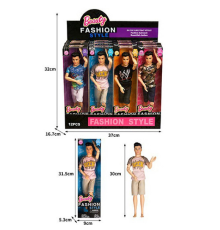 Лялька ST988-25 шарнірна, хлопчик, кор., 12 шт. (4 види) в диспл., 37-32-16,5 см.