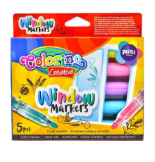 Маркери для скла 5 кольорів COLORINO /12/