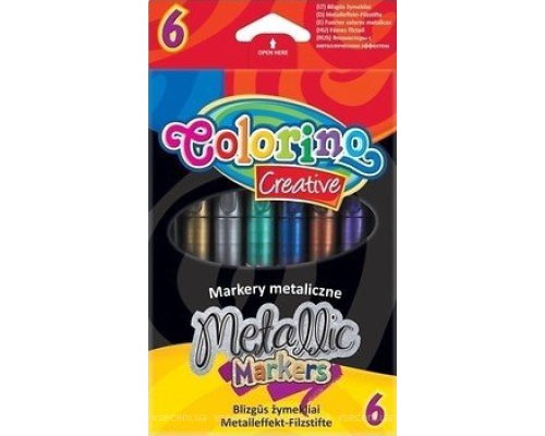 Маркери металізовані набір 6 кол. COLORINO