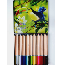 Олівці кольорові premium, серія Artist, 24 кол. в метал.коробці /12/