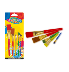 Пензлики акрилові JUMBO 5 шт в блістері COLORINO /24/