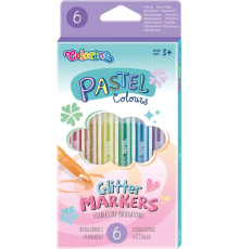 Фломастери з блискітками 6 кол. PASTEL  COLORINO  /12/