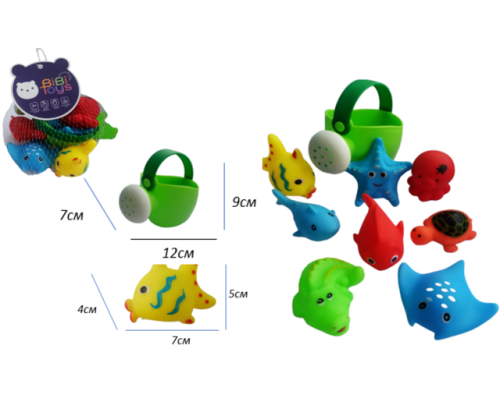 Набір для купання Лійка та тваринки 8шт