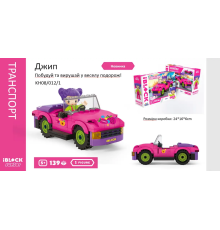 Конструктор Kids hits IBLOCK JUNIOR  KH08/012/01 (36шт/2)  Дівчатка, Джип,139 дет,компл. фігур, інстр., наліпки,короб. 24*16*6