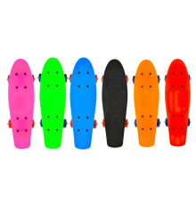 Пенні борд  арт. JP-HB-10V (12шт) пластік.крепленіе, колеса 4 см PVC, 42 * 13 см, 6 кольорів