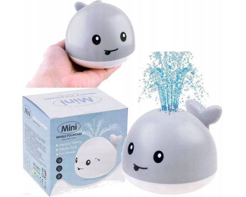 Іграшка у ванну для малюків Кит-фонтан Mini Whale Fountain, на батарейках, в коробці