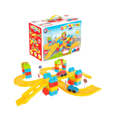 Конструктор 8324 (3) "Автомагістраль", "Technok Toys", 100 деталей, 7 дорожніх знаків, 2 машинки, в коробці