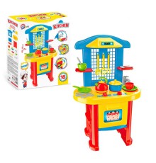 гр Кухня №3 2124 (3) ""Technok Toys"", пательня, каструля, 2 тарілки, 2 чашки, столове приладдя, чайник, в коробці