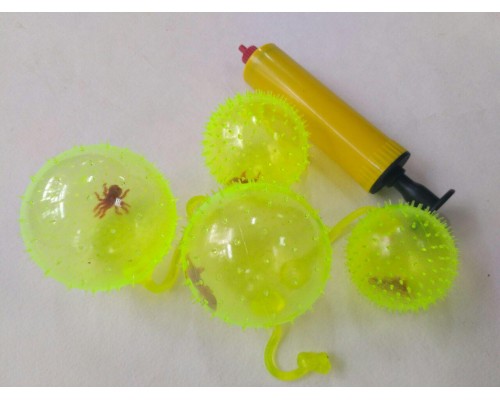 Кулька надувна велика, з насосом і голкою в коробці 48шт. Надувати через прокол в ручці! 48шт/уп (ціна за упаковку)