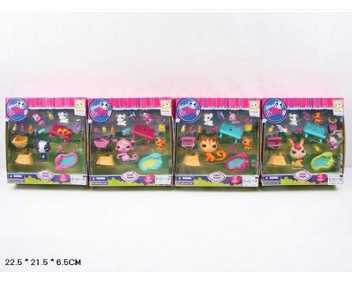 Вихованці PETS 7311 (96шт/2) 4 види, в коробці 22,5*21,5*5,5 см