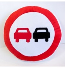М'яка іграшка Подушка знак Обгін заборонено 29см арт.547