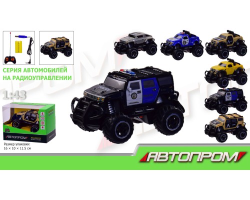 Машина акум. р/у 8800A (96шт/2) "АВТОПРОМ" 6 видів в коробці 16*10*11,5 см Машина акум. р/у 8800A (96шт/2) "АВТОПРОМ" 6 видів в коробці 16*10*11,5 см