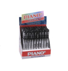 Ручка масляная"Piano" "Classic " черн, грип, 50шт в упак. 195_50_bl