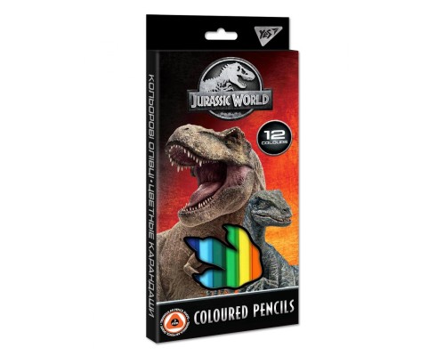 Олівці кольорові YES 12 кол.  "Jurassic World"