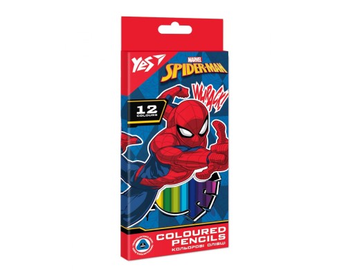 Олівці кольорові YES 12 кол. "Marvel.Spiderman"