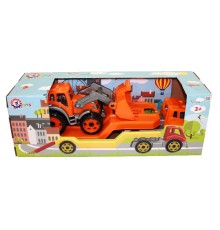 Автовоз с трактором Технок Оранжевый (3916)