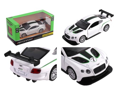 Машина металл "АВТОПРОМ",1:43 Bentley Continental GT3 14,5*6,5*7см 4345