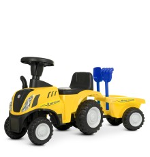 Каталка-толокар 658T-6 (1шт) трактор з причепом, звук, муз., світло, бат., кор., жовтий.