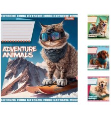 Зошити А5/18 клітинка 1В Adventure animals, зошит учнів. 25 шт. в уп. 766315