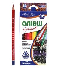 Набор каранд."Профи-Арт" европ J.Otten, 12цв., 3,5мм, треугольн.корп., выдвижн. короб. UA