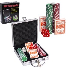 Набір для покеру в валізці з алюмінію 20*20 см (94302)
