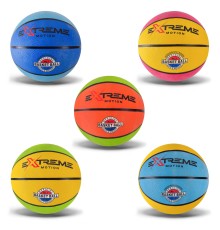 М'яч баскетбольний Extreme Motion  №7, Гума, 520 грам, 1 колір,сітка+голка /50/