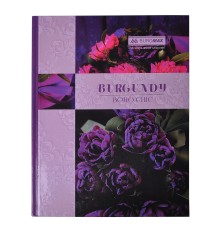 Книга обліку "BOHO CHIC" 96 арк/кліт.оф.(тв. лам. обкл), А4, фіолетовий