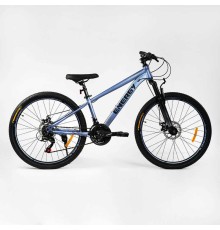 Велосипед Спортивний Corso 26" дюймів «Energy» рама сталева 13’’, обладнання Shimano 21 швидкість, зібран на 75% /1/
