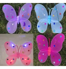 Карнавальний костюм крила метелика зі світлом 47*36см 4 кольори в п/е /300/